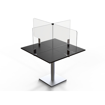 ROSSETO SERVING SOLUTIONS Avant Guarde Acrylic Table Divider Kit for 36"x36" Round or Square Table, 1 EA TDK002